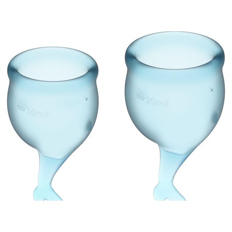 Feel Secure Menstrual Cup (Light Blue) – Medical Grade Silicone 2pcs