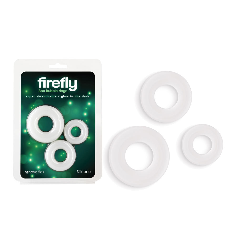 Firefly Bubble Rings Glow in the Dark Cock Rings Set of 3