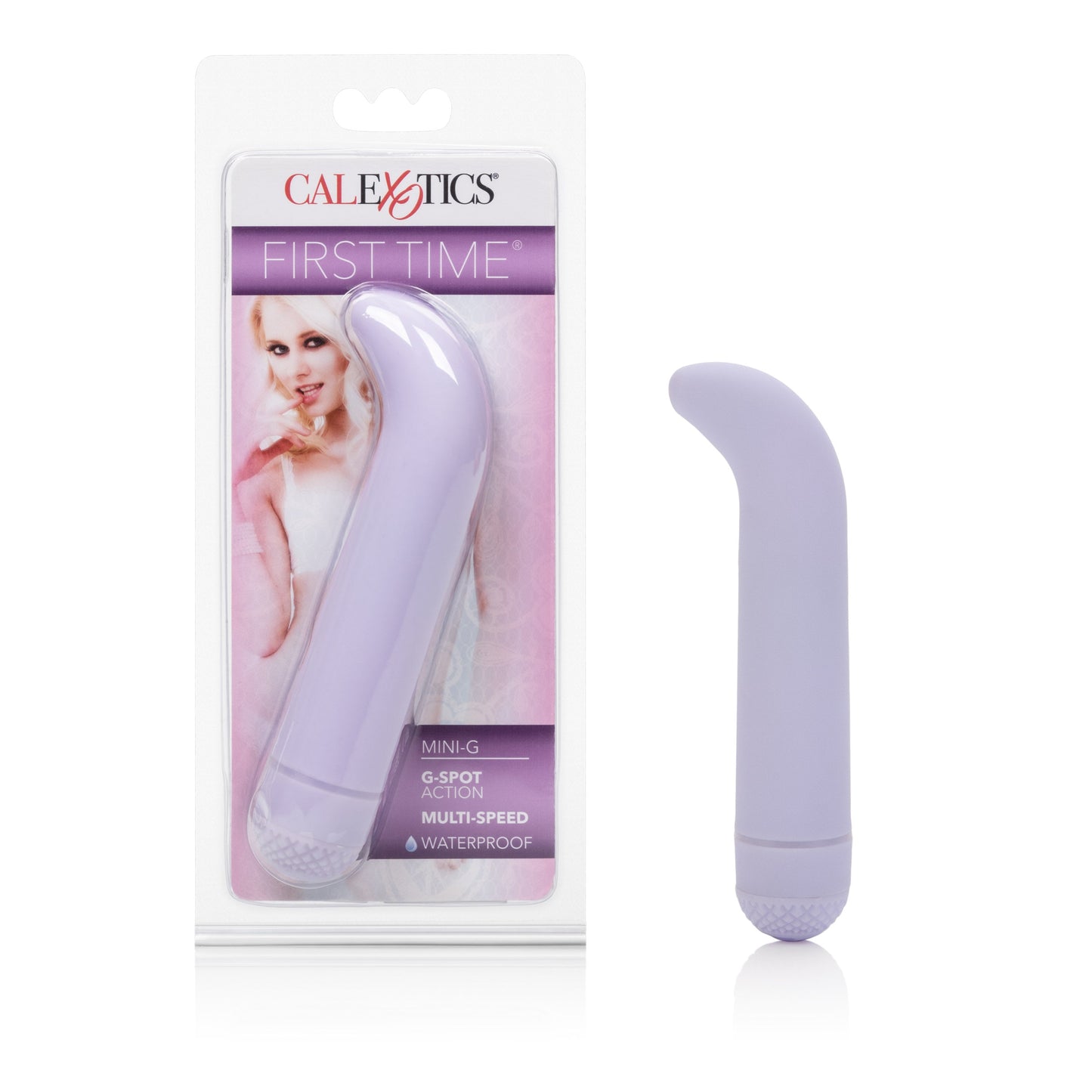 First Time Mini-G Purple 4.5 Inch Multi-Speed G-Spot Vibrator with Curved Tip and Waterproof Design