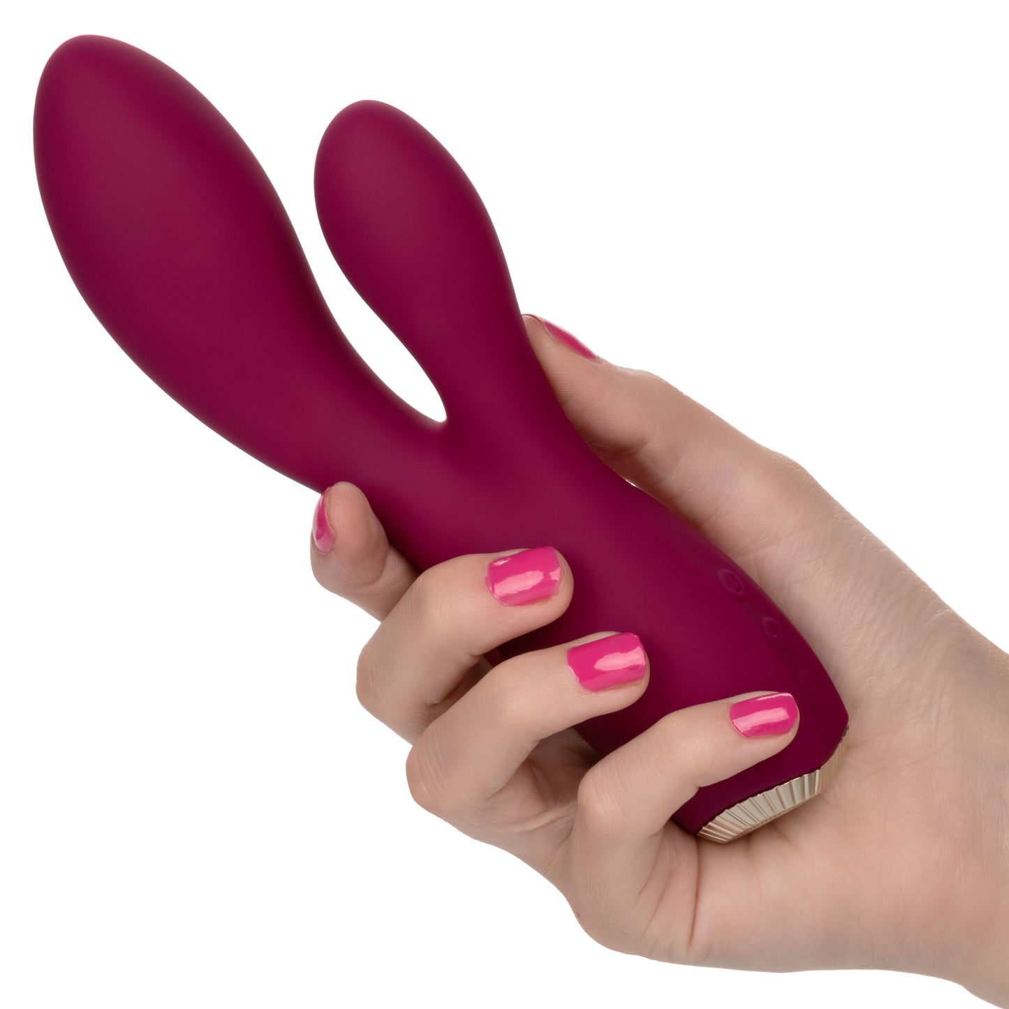 Uncorked Cabernet Dual Massager in Deep Wine Red with 10 Speeds and Silicone Vibrator