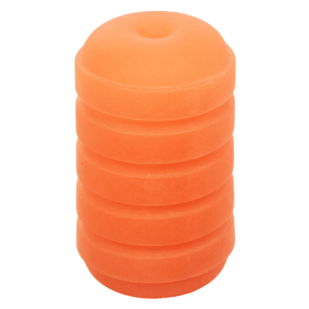Pop Sock Ribbed Reversible Stroker Soft Tight Stretchy Material Orange