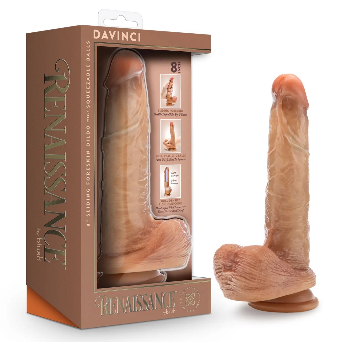 Renaissance DaVinci – 8 Inch Realistic Dual Density Dildo