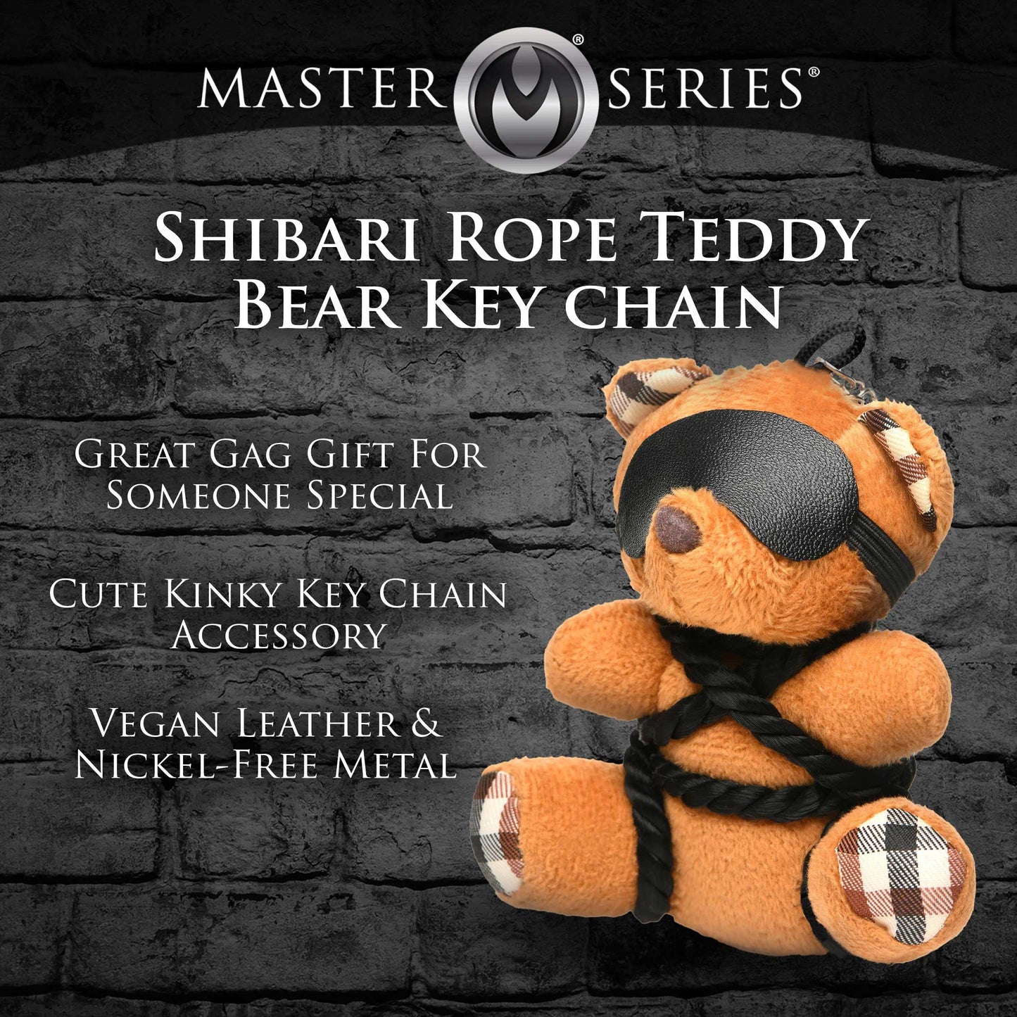 Rope Teddy Bear Keychain – Bondage-Inspired Accessory