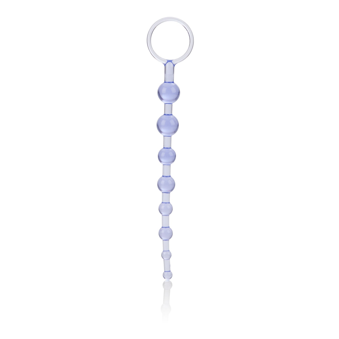 First Time Love Beads Purple Slim Graduated Flexible Anal Beads with EZ Retrieval Ring