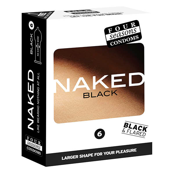 Four Seasons Naked Black Ultra Thin Condoms – 6 Pack Condom