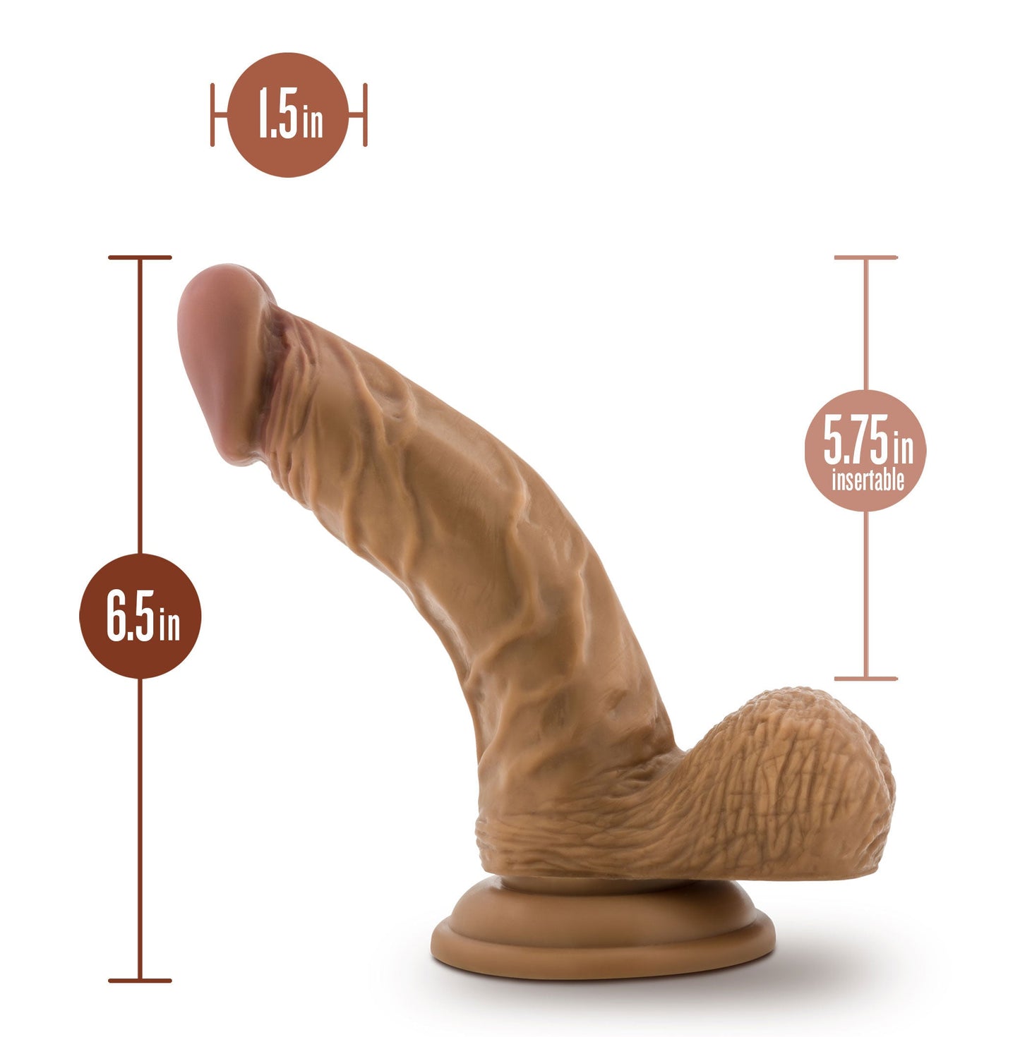 Dr. Skin Dr. Stephen Tan – 6.5 Inch Harness-Compatible Dildo With Balls