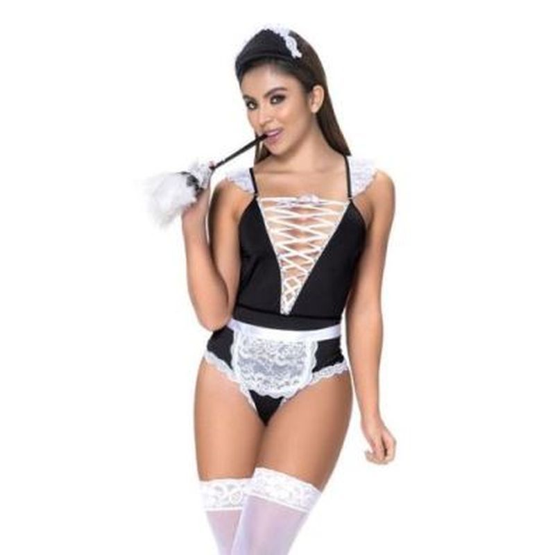 French Maid 3 Piece Set Adult Costume for Alluring Evenings