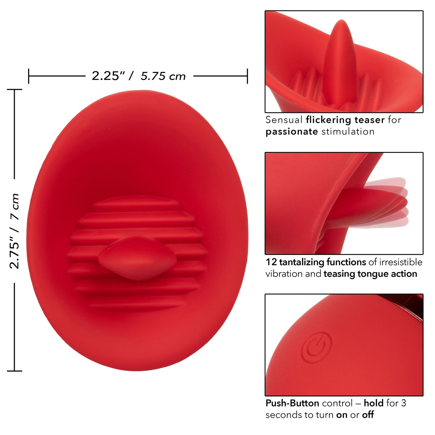 French Kiss Seducer – Compact Massager with 12 Functions Vibrator