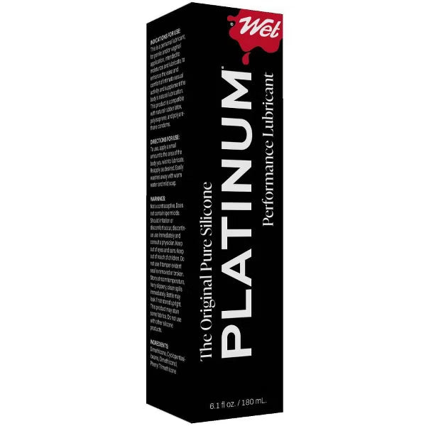 Wet Platinum Luxury Silicone Lubricant – 6.1oz Silicone Lubricant