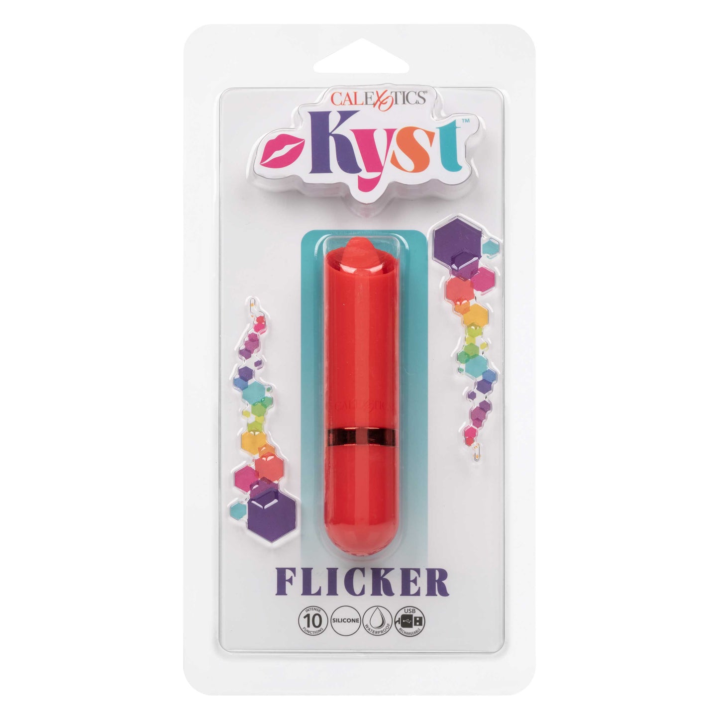 Kyst Flicker Mini (Pink) – Waterproof Mini Massager with Flickering Tongue Tip and 10 Vibration Functions