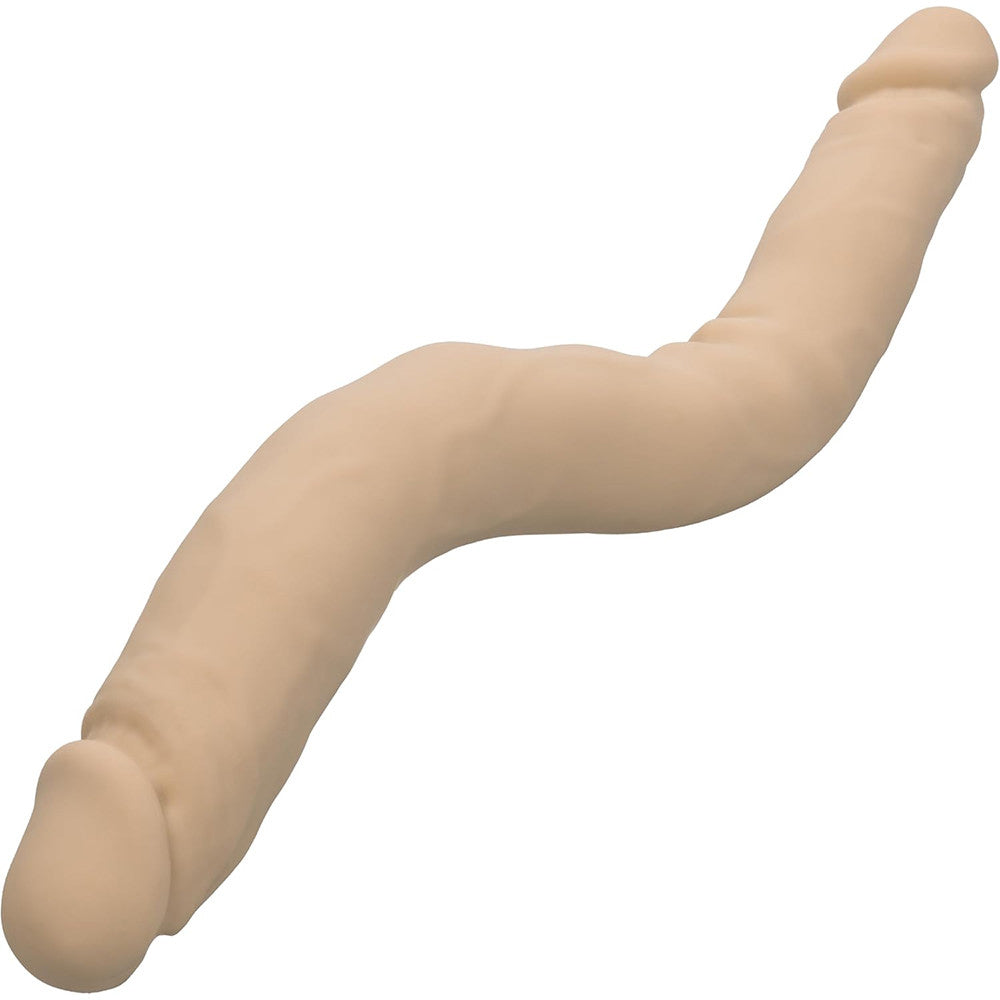 Silicone Studs Bend and Hold Dual Dong (Ivory) – 16 Inch Silicone Dong