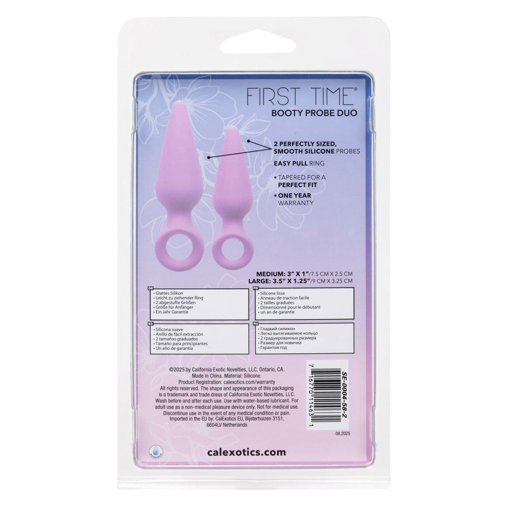 First Time Booty Probe Duo (Pink) – Beginner-Friendly Anal Probes Set