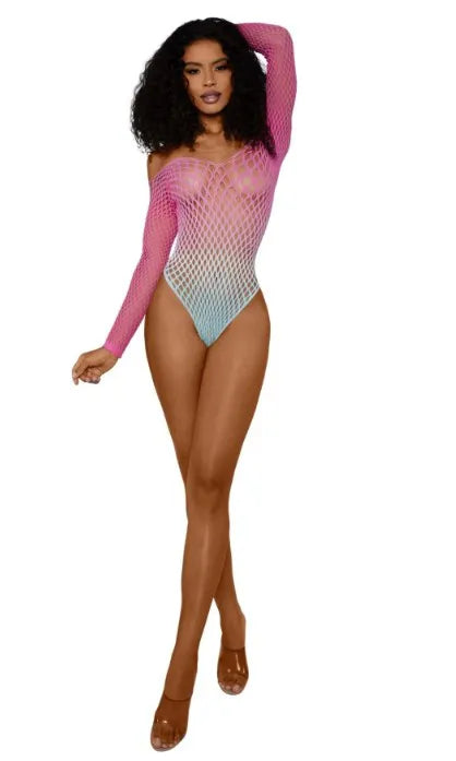 Ombre Net Bodystocking – Stretch Mesh Lingerie