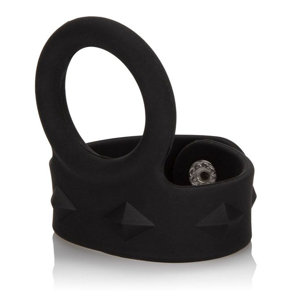 Medium Weighted Penis Ring and Ball Stretcher – Silicone Constriction Device