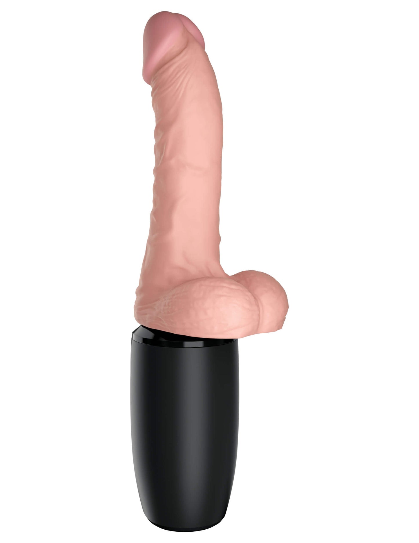 King Cock Plus Thrusting Cock with Balls 6.5 Inch – Warming, Vibrating, Piston-Powered Dildo