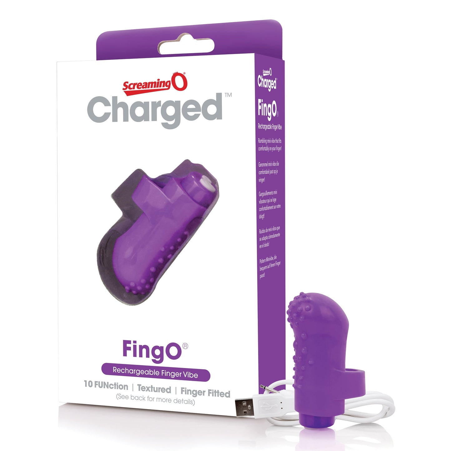 Charged Fing O – Rechargeable Mini Finger Vibrator with Vooom Technology