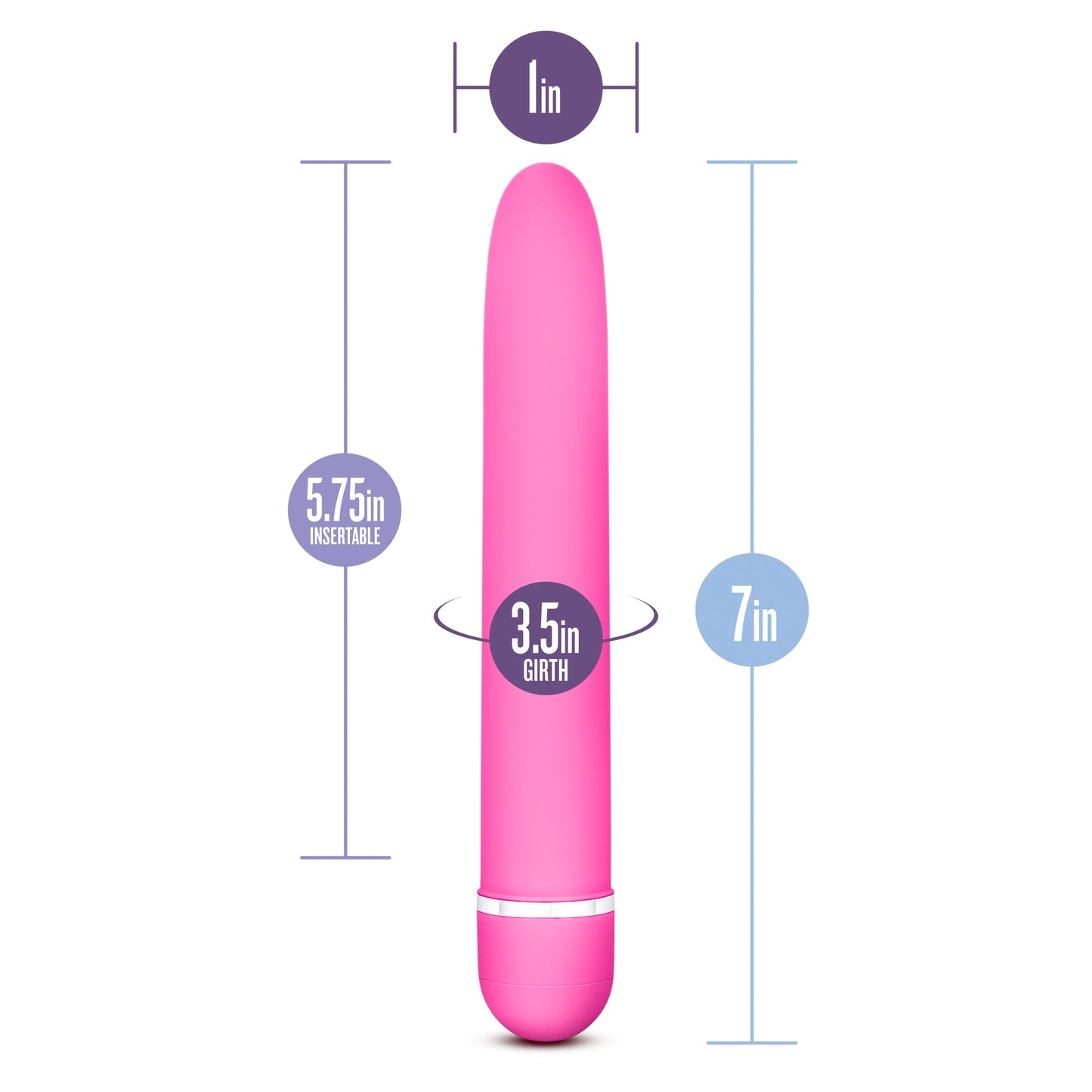 Rose Luxuriate Pink 7 Inch Vibrator