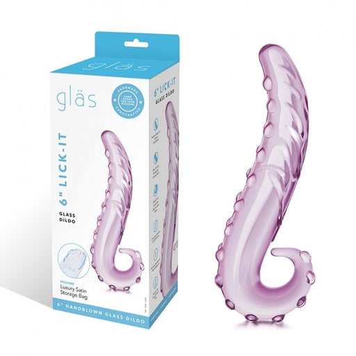 Glas Lick It 6 Inch Textured Glass Dildo