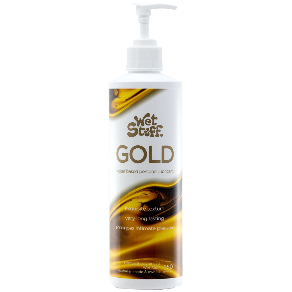Wet Stuff Gold – Long-Lasting Clear Water-Based Lubricant