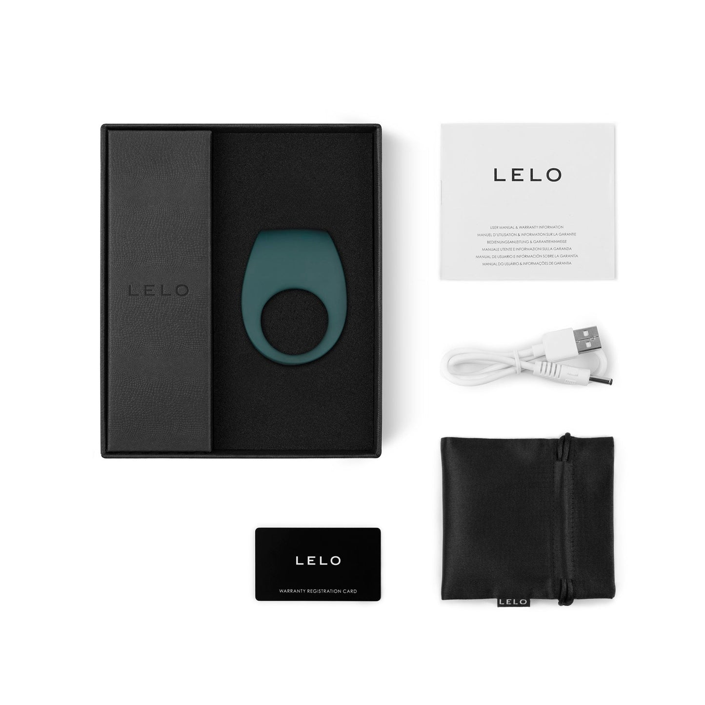 Lelo Tor 2 – Waterproof Rechargeable Couples Ring - Deep Green