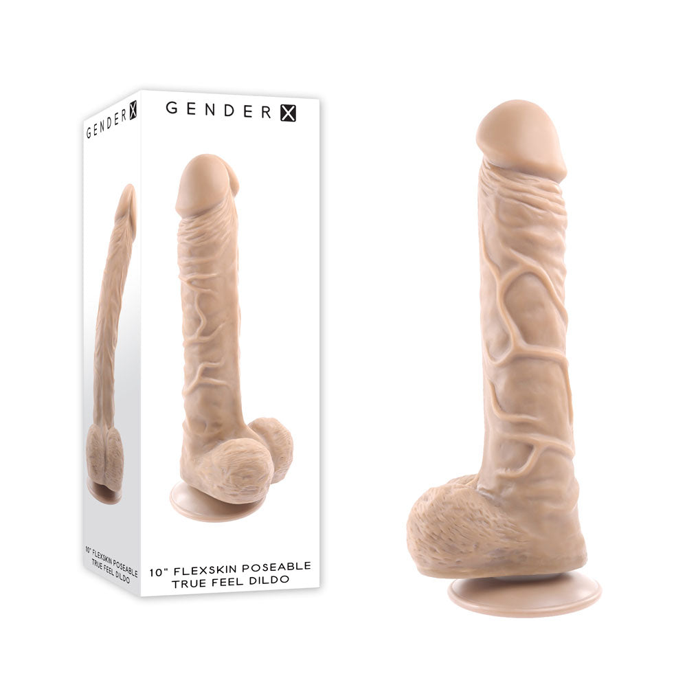 Gender X 10'' FLEXSKIN POSEABLE TRUE FEEL - Light Dildo