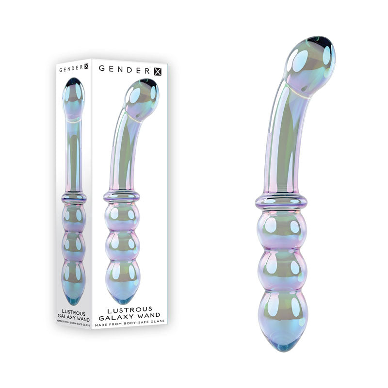 Gender X Lustrous Galaxy Wand – 18.5 cm Double-Ended Glass Massager