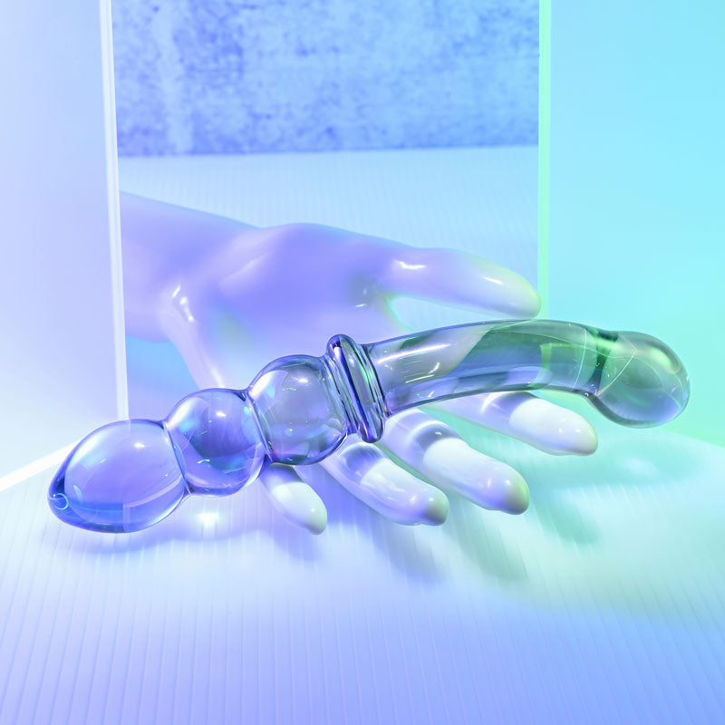 Gender X Lustrous Galaxy Wand – 18.5 cm Double-Ended Glass Massager