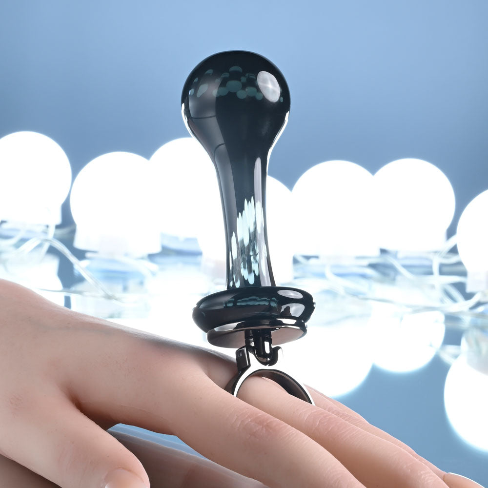Gender X Blow Pop (Black) – Glass Butt Plug