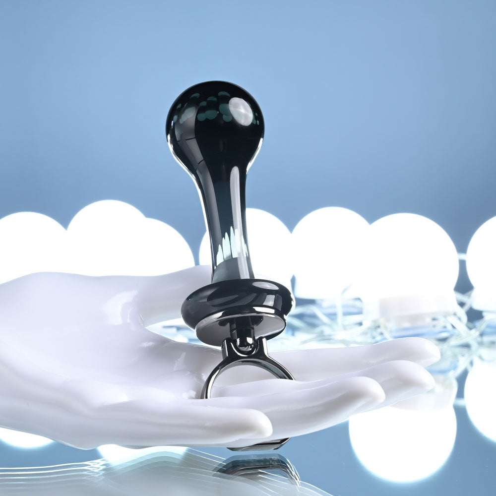Gender X Blow Pop (Black) – Glass Butt Plug