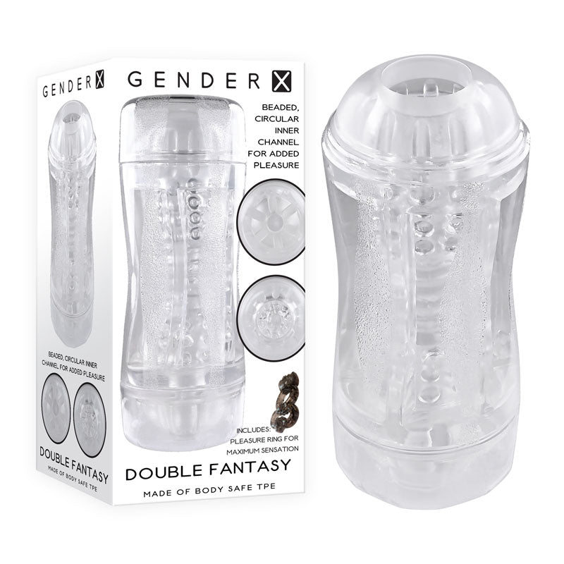 Gender X Double Fantasy – Dual-Ended Transparent Stroker