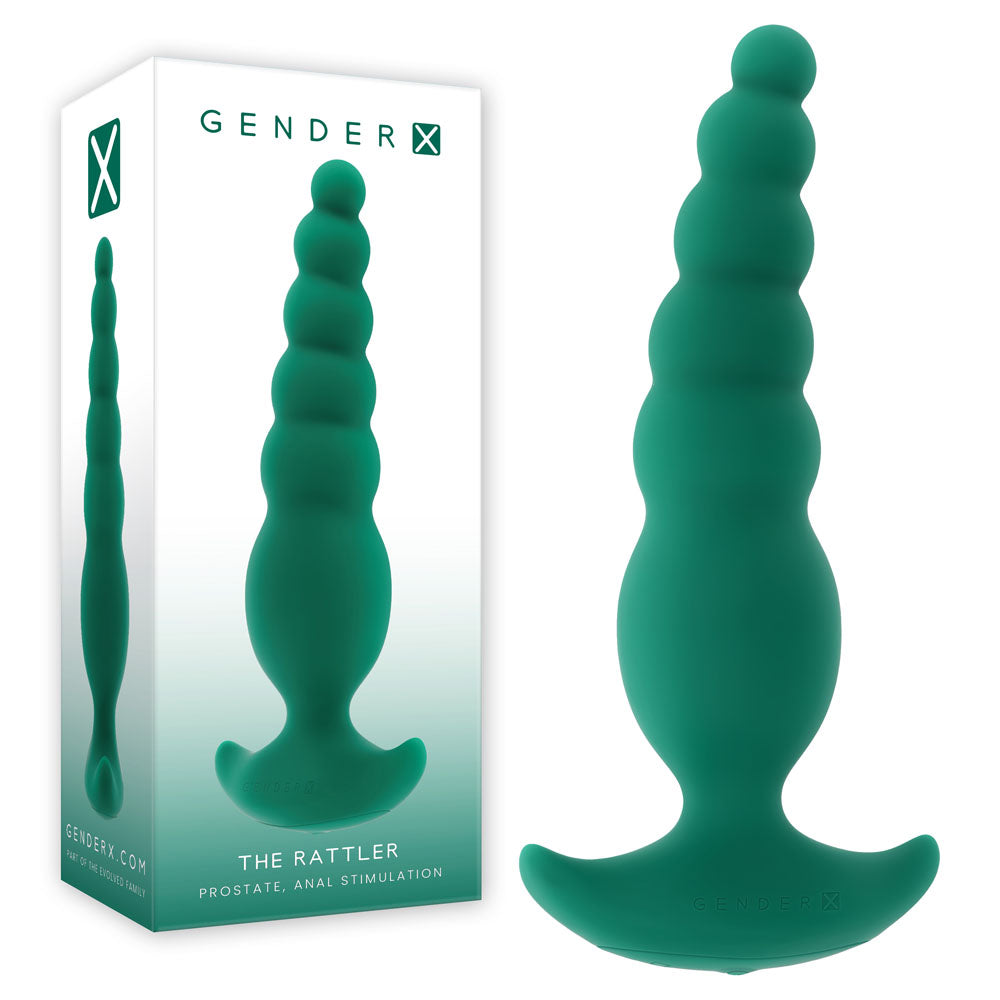Gender X The Rattler – USB Rechargeable 17 cm Vibrating Twirling Anal Plug