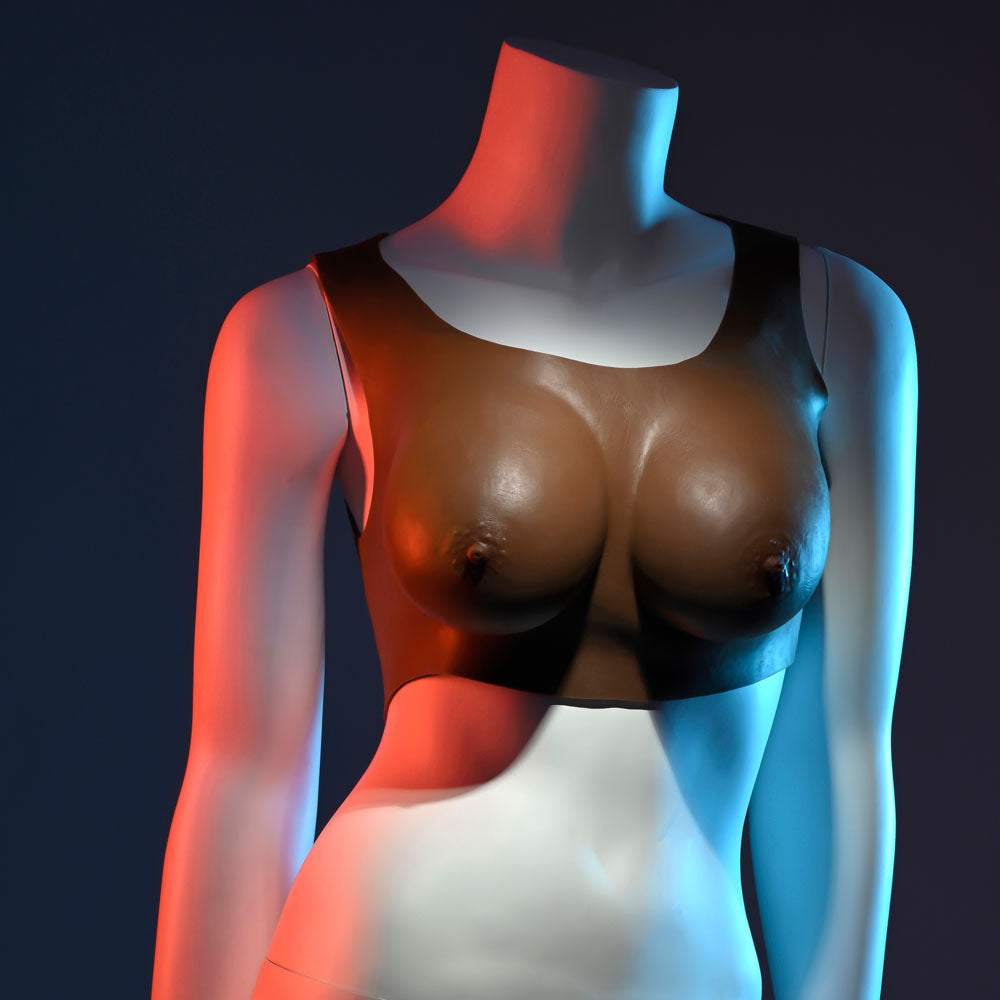 Gender X Undergarments Plate C Cup Dark Silicone Enhancements