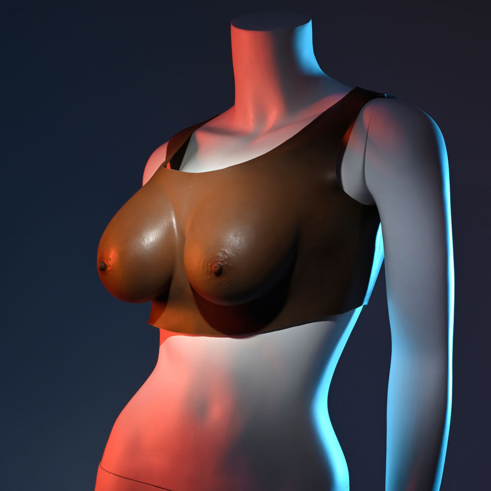 Gender X Undergarments Plate C Cup Dark Silicone Enhancements