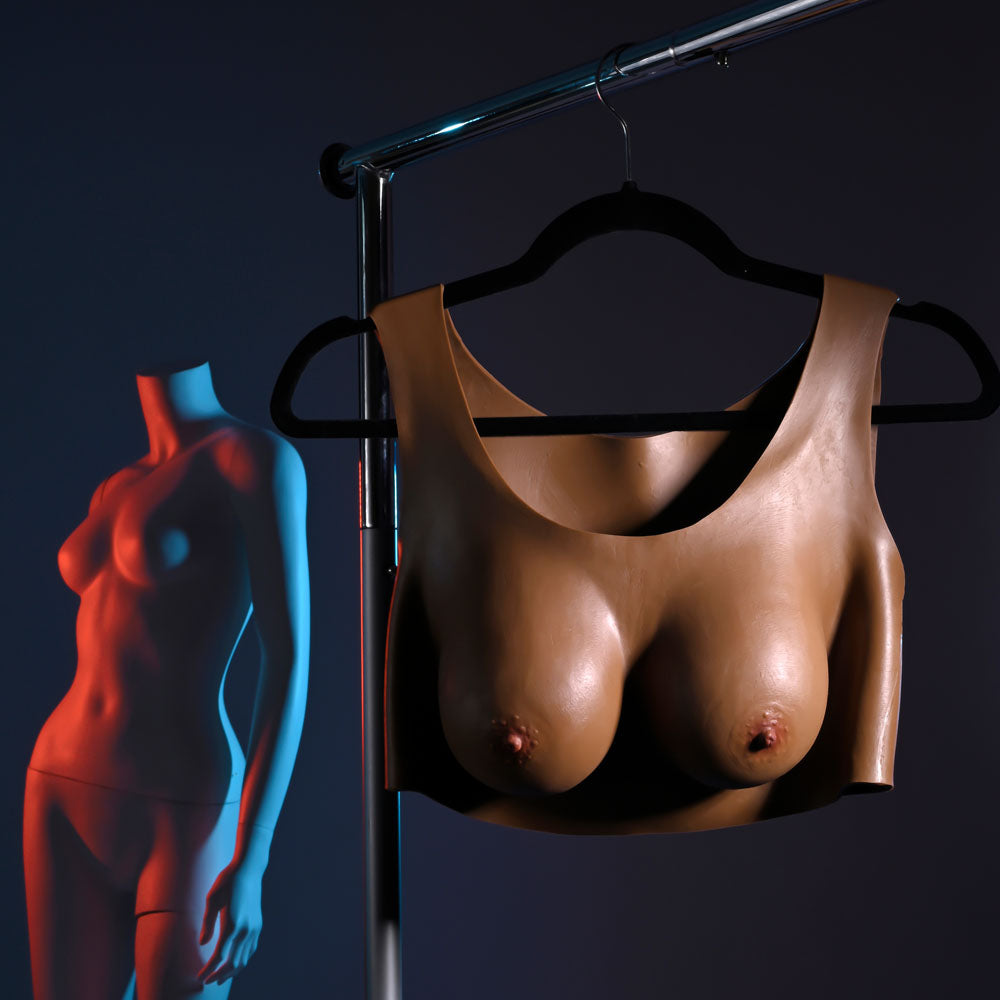 Gender X Undergarments Plate C Cup Dark Silicone Enhancements