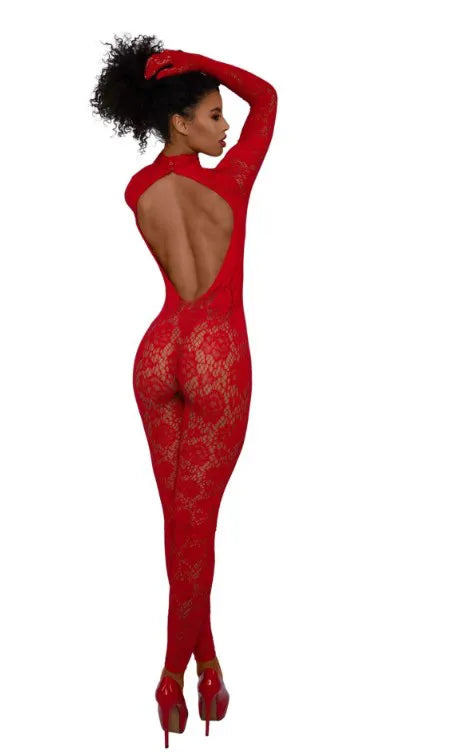 Gloved Bodystocking Dmnd – Nylon Spandex Bodystocking