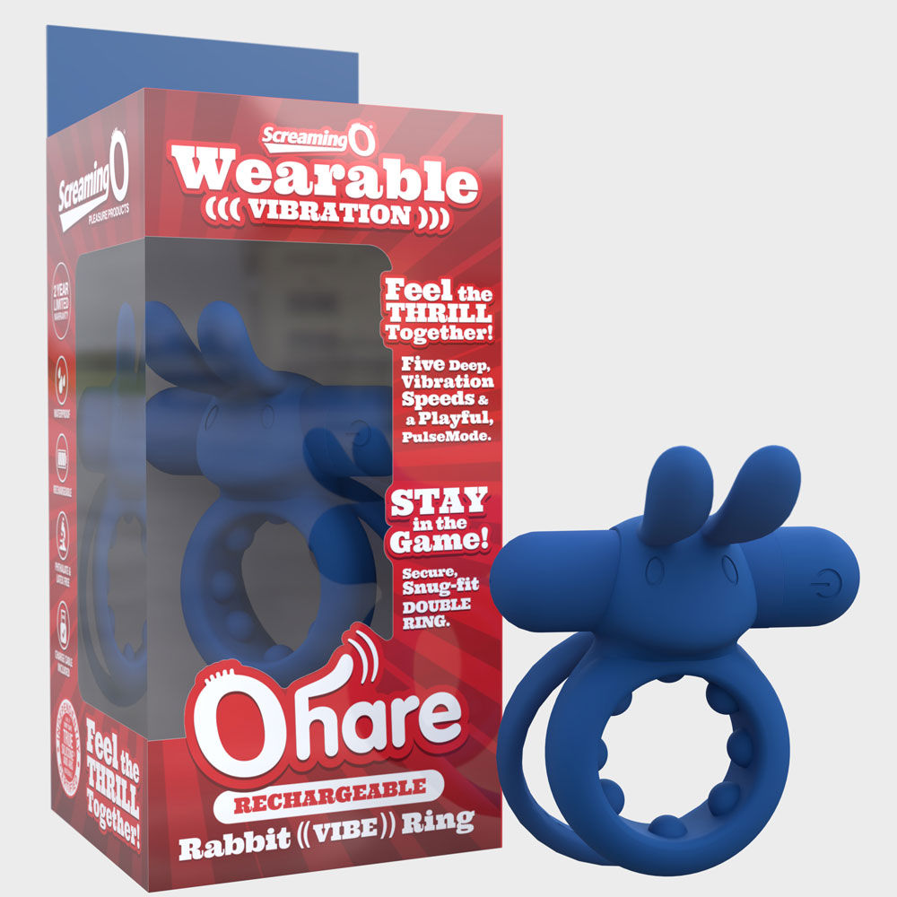 Ohare (Black | Blue | Green) – Rechargeable Silicone Rabbit Vibrating Cock Ring