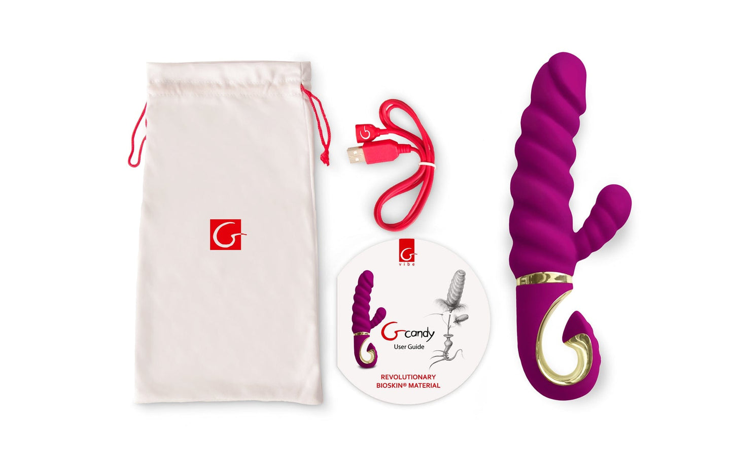Gcandy Raspberry Dual Motor Vibrator Waterproof 4 Inch
