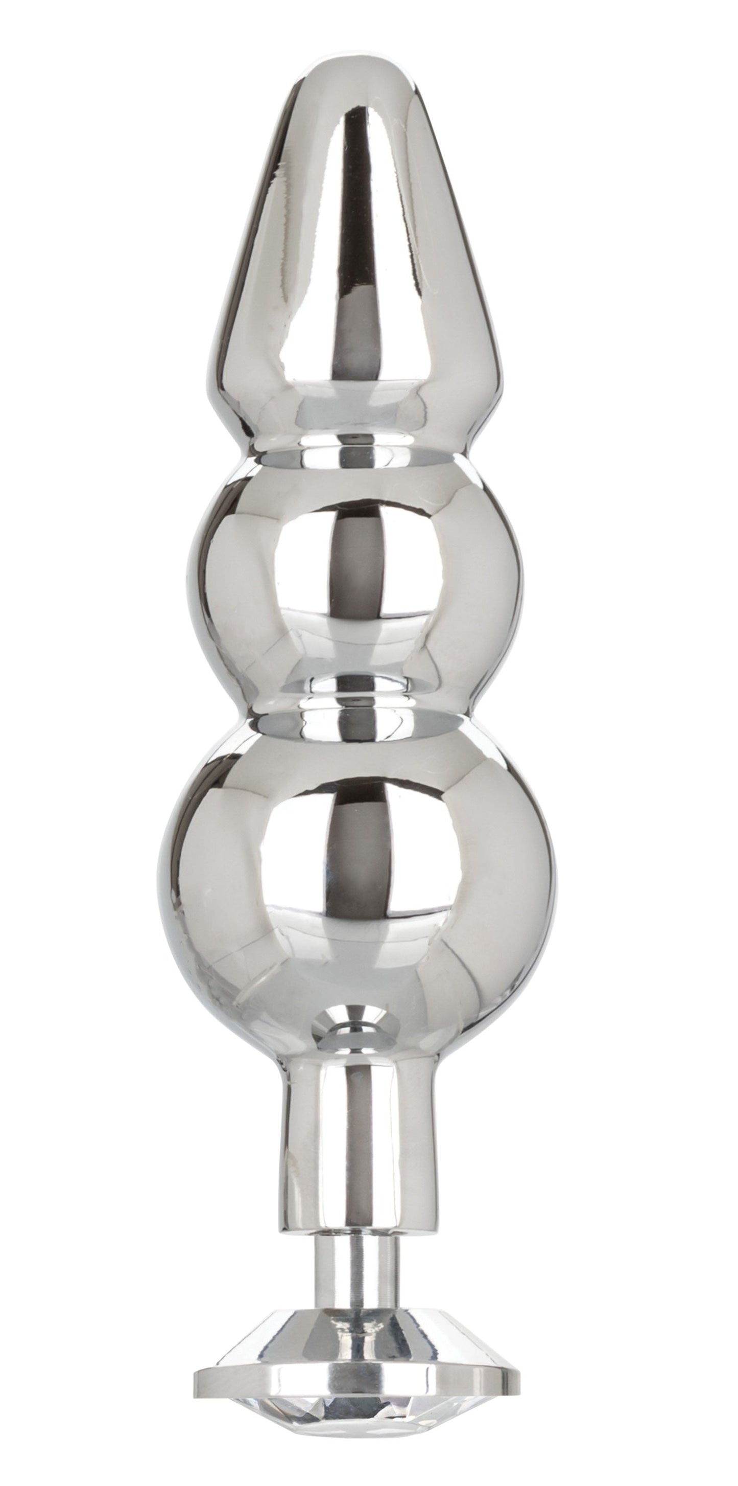 Star Fucker Beaded Plug With Stretchy Black Silicone Dual Enhancer and Silver Metal Probe