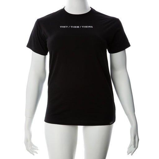 Gender Fluid Pronoun They Tee Shirt Small Black 100% Cotton Embroidered