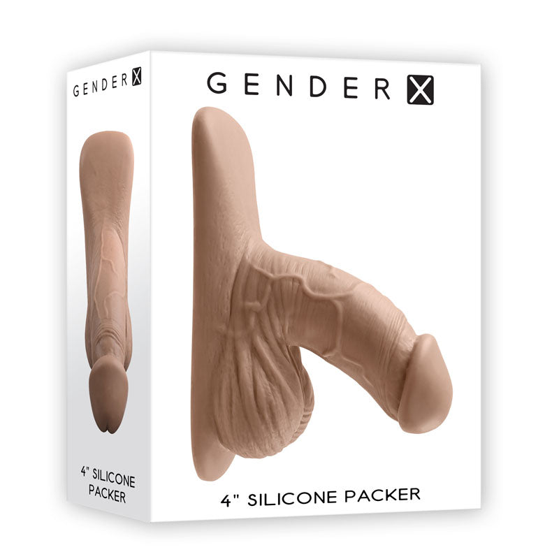 Gender X 4 Inch Silicone Packer Medium (Tan) – Body-Safe Silicone Packer
