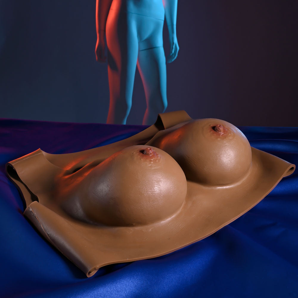 Gender X Undergarments Plate C Cup Dark Silicone Enhancements