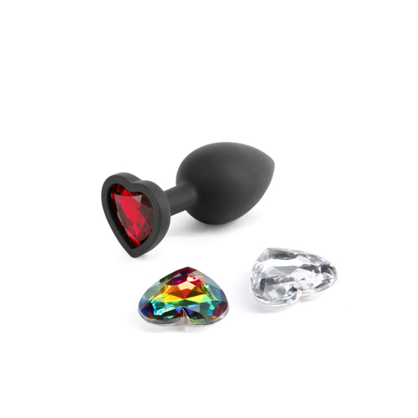 Glams Xchange Heart Small (Interchangeable Heart Gems) – Small Silicone Butt Plug