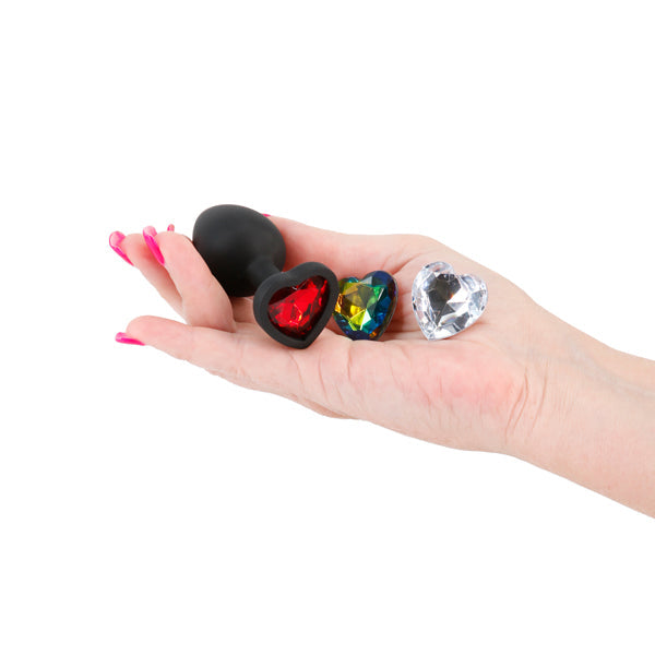 Glams Xchange Heart Small (Interchangeable Heart Gems) – Small Silicone Butt Plug