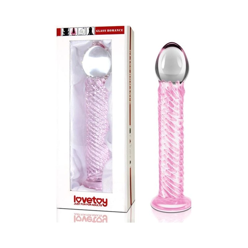 Glass Romance 7 Pink 7.5in Luxury Glass Dildo