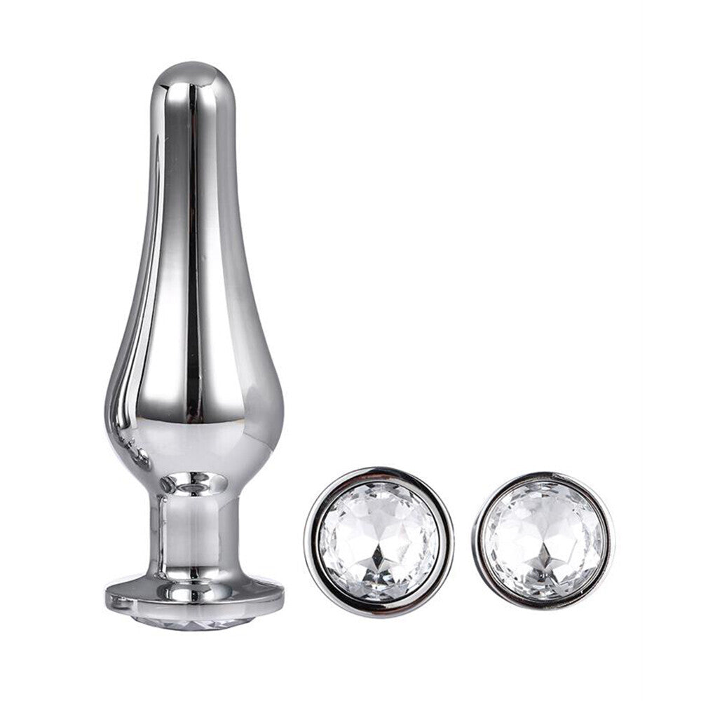Gleaming Butt Plug Set (Silver) – Decorative Butt Plug Set
