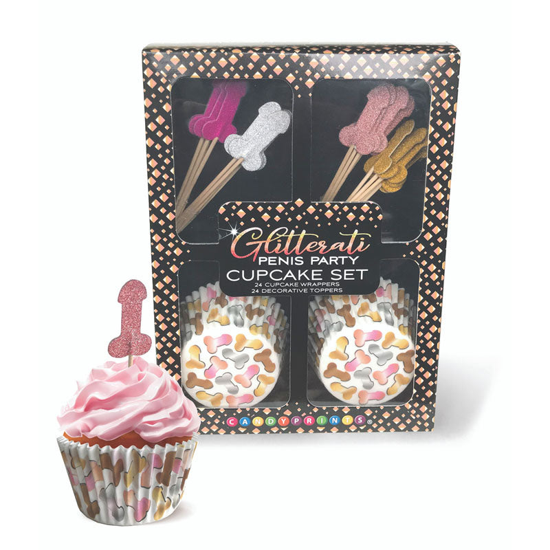 Glitterati Penis Party Cupcake Set of 24