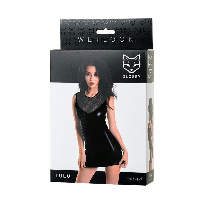 Glossy Wetlook Dress Lulu – Women's High-Gloss Dress in Sizes S to XL