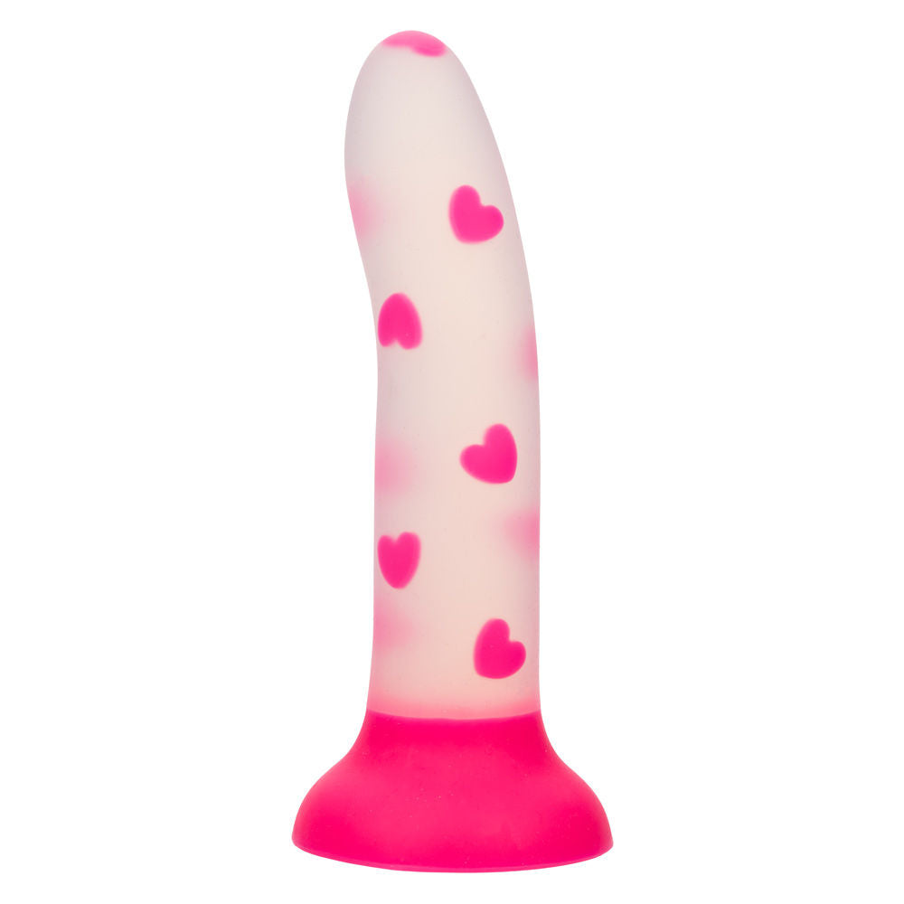 Glow Stick Heart Pink Bendable Silicone Dildo