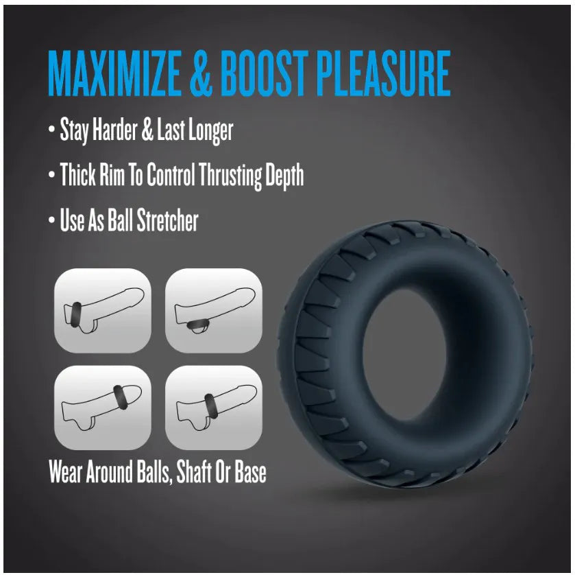 Performance Plus Traction (Black) – Premium Textured Cock Ring