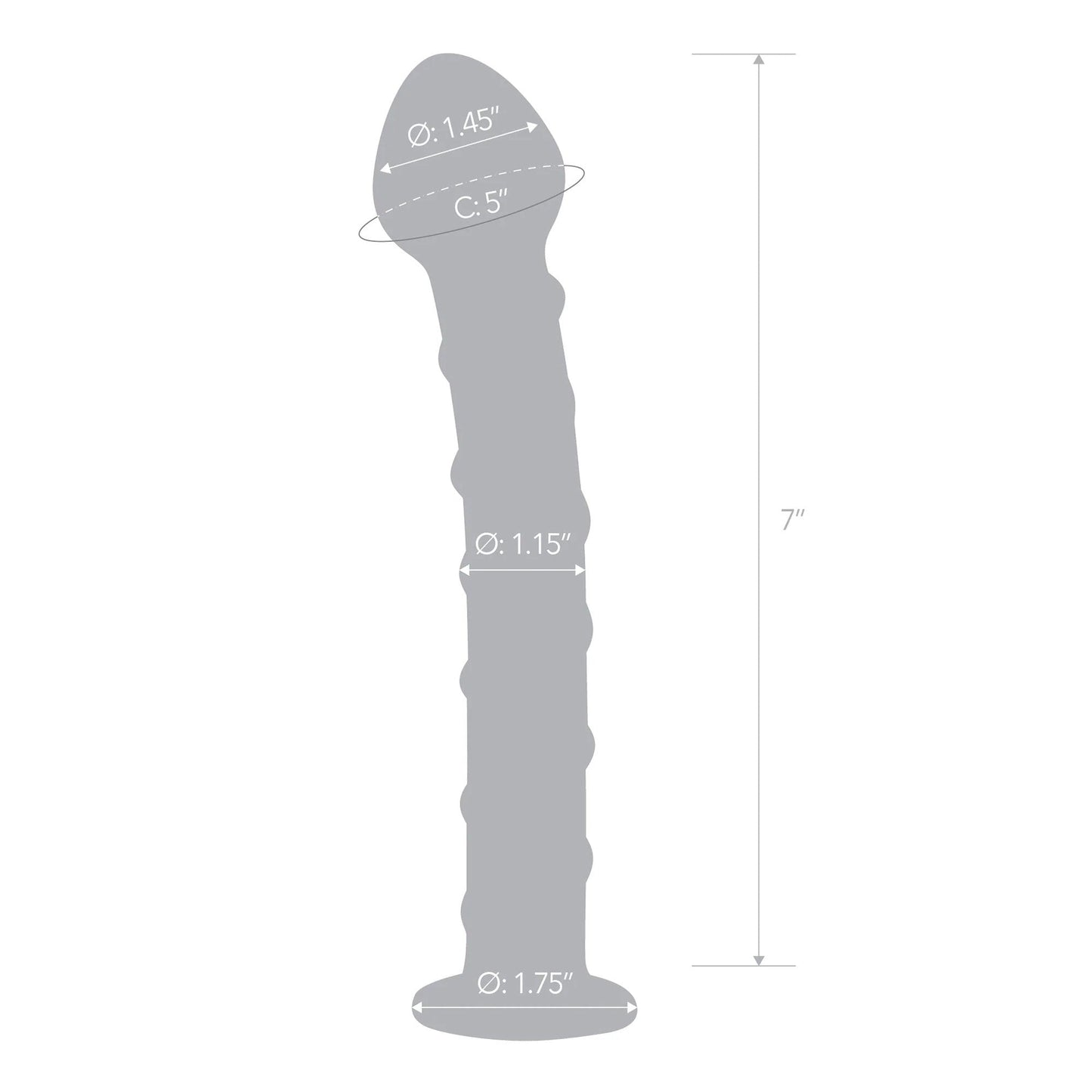 Glas 8 Inch Mr Swirly Spiral Red and Clear Glass Dildo